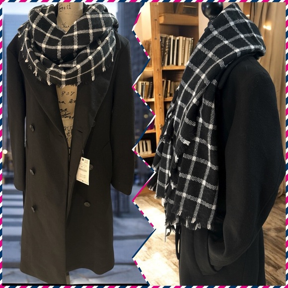 NWT ZARA DOUBLE-BREASTED WOOL COAT WITH BELT sz MEDIUM - Picture 16 of 17